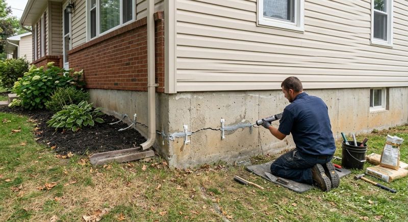 Cracked Foundation Repair in Woodford, VA