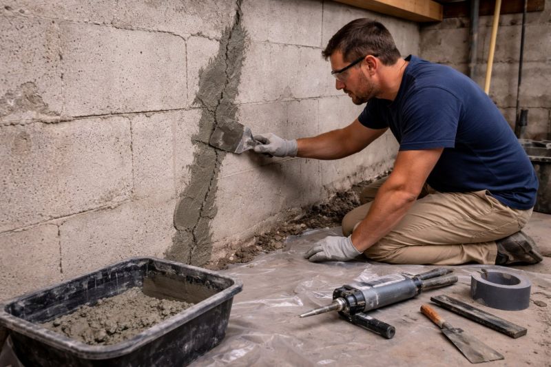 Foundation Crack Repair in Bumpass, VA