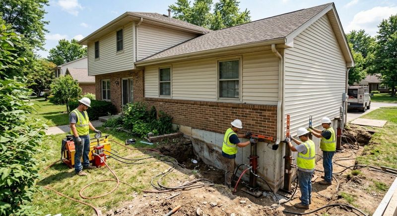 Foundation Jacking in Fredericksburg, VA
