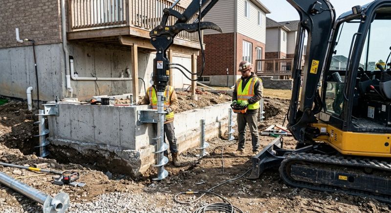 Helical Piers Installation in Caroline County, VA