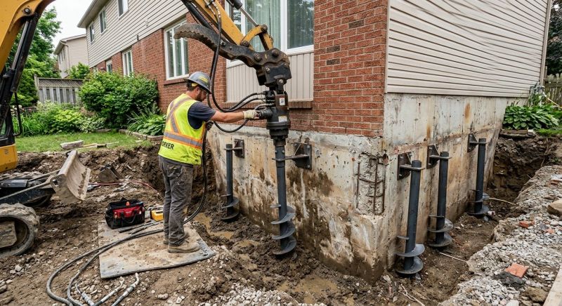 Helical Pile Installation in Caroline County, VA