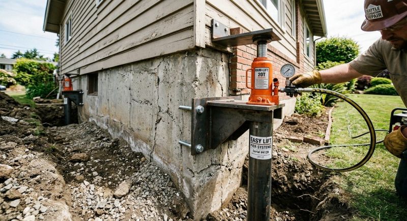 Sinking Foundation Lifting in Caroline County, VA