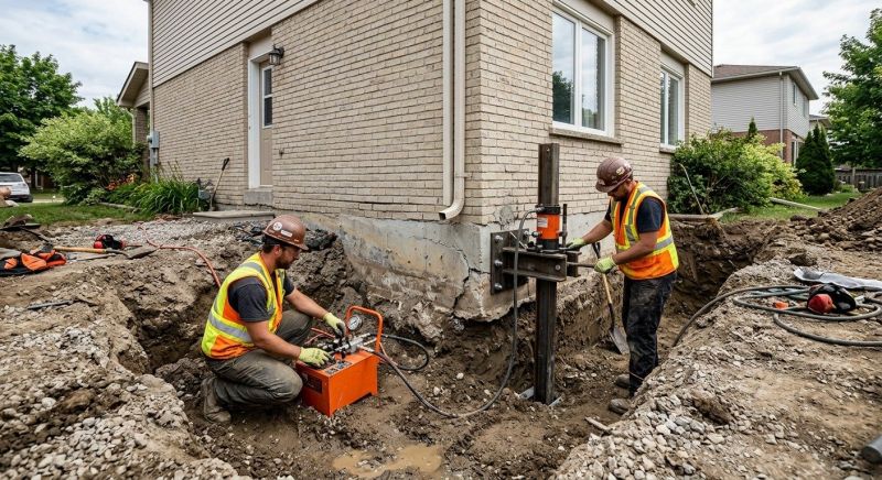 Sinking Foundation Lifting in Caroline County, VA