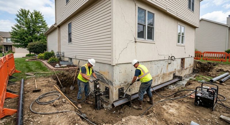 Sinking Foundation Repair in Bowling Green, VA