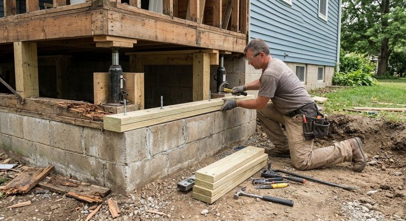 Sinking Foundation Repair in Bumpass, VA
