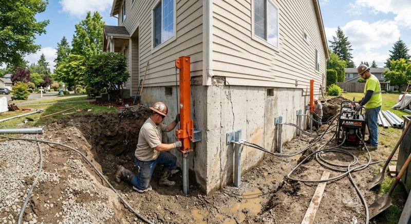 Sinking Foundation Repair in Bumpass, VA