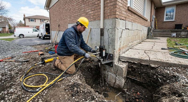 Sinking Foundation Repair in Spotsylvania, VA