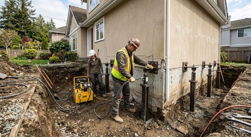 Sinking Foundation Repair in Woodford, VA